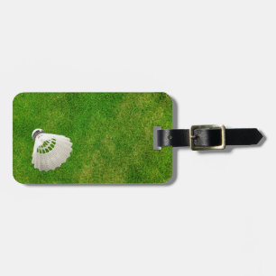 Étiquette À Bagage Balise Badminton Birdie on Green Grass Luggage