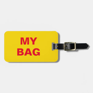 Étiquette À Bagage Balise bagage amusante avec "Mon sac" écrit dessus