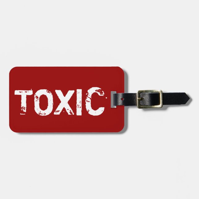 Étiquette À Bagage Balise bagage amusante pour sacs et valises | Toxi (Devant horizontal)