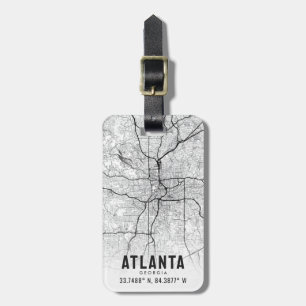 Étiquette À Bagage Balise Bagage Atlanta, Georgia City Map Topographi