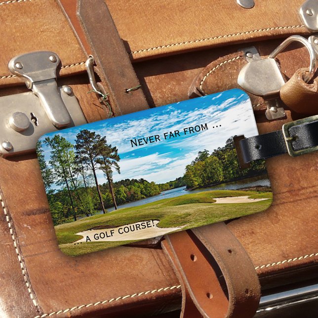 Étiquette À Bagage Balise Bagage de voyage du terrain de golf (Luggage tag for anyone who loves to play golf and travels the world to the different golf courses)