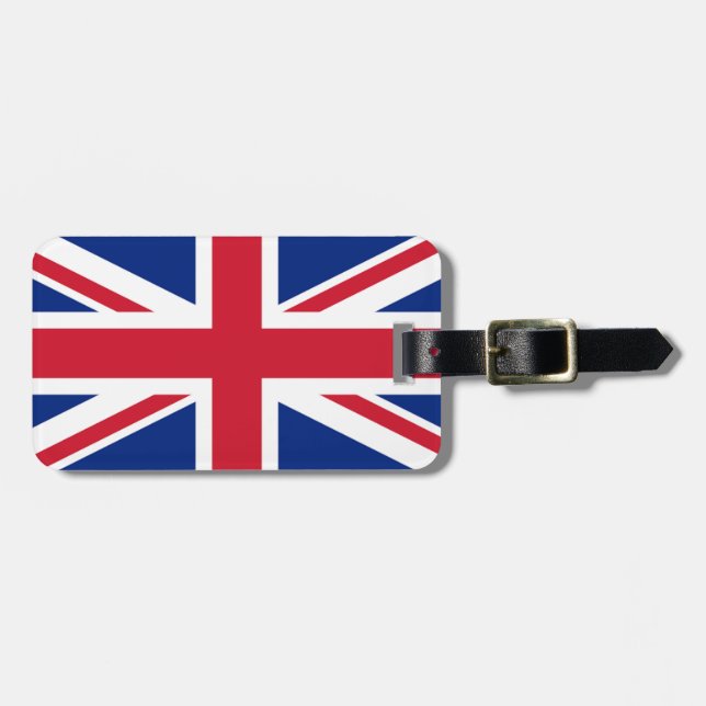 Étiquette À Bagage Balise Bagage du drapeau britannique (Devant horizontal)