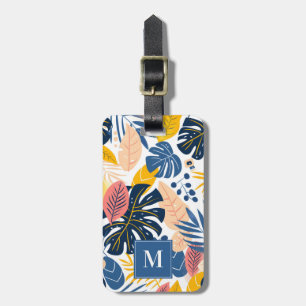 Étiquette À Bagage Balise Bagage Feuille tropical