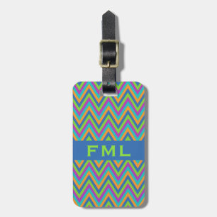 Étiquette À Bagage Balise bagage personnalisée Chevron Motif