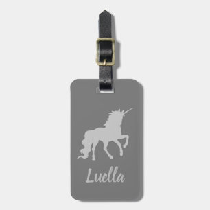 Étiquette À Bagage Balise bagage personnalisée Cute Pink Kids Unicorn