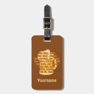 Étiquette À Bagage Balise bagage personnalisée de bière