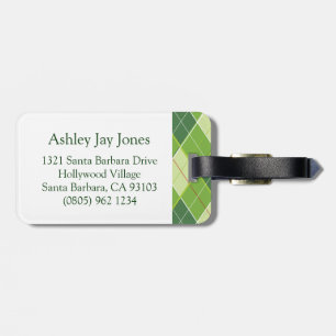 Étiquette À Bagage Balise bagage verte du tee motif Golf Jacquard