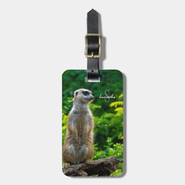 Étiquette À Bagage Balise bagages Meerkat (Devant Vertical)
