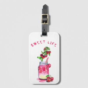 Étiquette À Bagage Balise Boisson de cerise fraîche