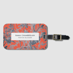 Étiquette À Bagage Balise Botanique Orange Chinoiserie Custom Luggage
