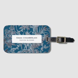 Étiquette À Bagage Balise Botanique Turquoise Chinoiserie Bagage pers