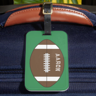 Étiquette À Bagage Balise cadeau de bagage de football personnalisé