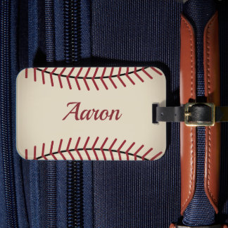 Étiquette À Bagage Balise cadeau de baseball personnalisé vintage