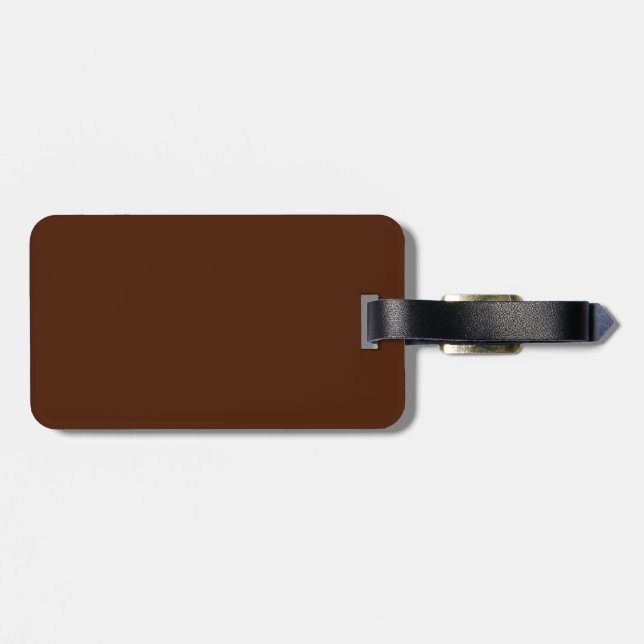 Étiquette À Bagage Balise Chocolat Brown (Dos horizontal)
