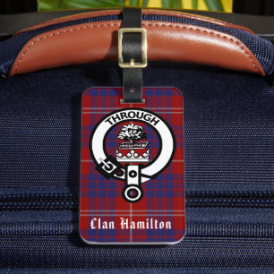 Étiquette À Bagage Balise Clan Hamilton Crest et bagage Tartan