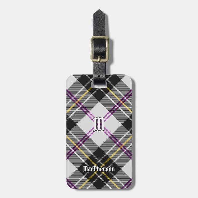Étiquette À Bagage Balise Clan MacPherson Robe Tartan Bagage (Devant Vertical)