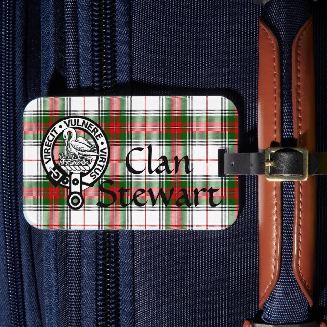 Étiquette À Bagage Balise Clan Stewart Tartan Crest Luggage (Insitu Rectoal 4)