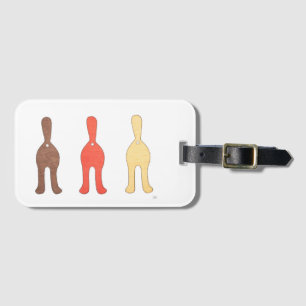 Étiquette À Bagage Balise de bagage 3 boutons de chat #1