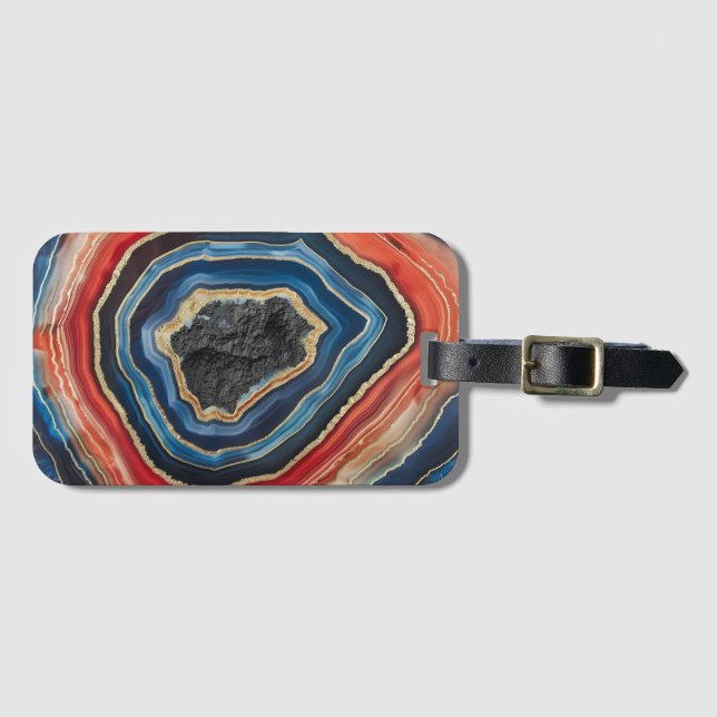 Étiquette À Bagage Balise de bagage 3 D Agate (Devant Horizontal)