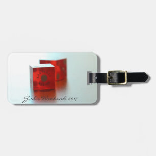 Étiquette À Bagage Balise de bagage à dé rouge personnalisée