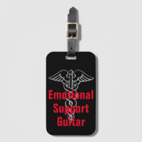 Balise de bagage amusante de la guitare de soutien