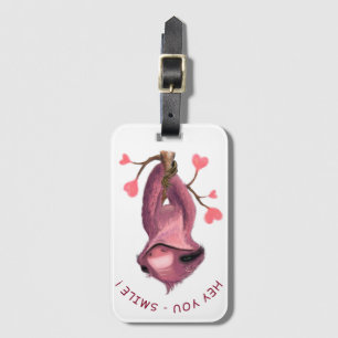 Étiquette À Bagage Balise de bagage amusante sourire joyeux - Texte p