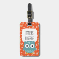 Balise de bagage animal de la Chouette bleue