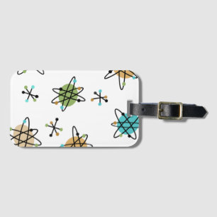 Étiquette À Bagage Balise de bagage atomique du milieu du siècle