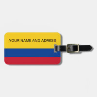 Balise de bagage avec drapeau de la Colombie