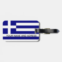 Balise de bagage avec drapeau de la Grèce