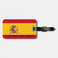 Balise de bagage avec drapeau d'Espagne
