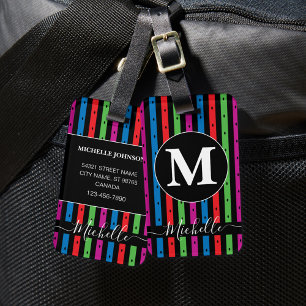 Étiquette À Bagage Balise de bagage avec monogramme