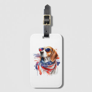 Étiquette À Bagage Balise de bagage beagle Dog Sublimation Watercolor