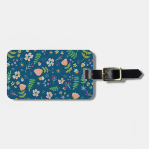 Étiquette À Bagage Balise de bagage bleu marine en bois personnalisée