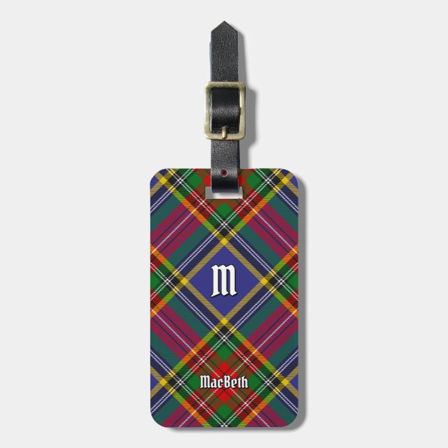 Étiquette À Bagage Balise de bagage Clan MacBeth Tartan (Devant Vertical)