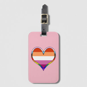 Étiquette À Bagage Balise de bagage Coeur de fierté lesbienne