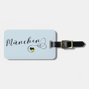 Étiquette À Bagage Balise de bagage Coeur München Modèle, Munich