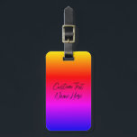Étiquette À Bagage Balise de bagage Couleur arc-en-ciel<br><div class="desc">Balise de jolies couleurs arc-en-ciel avec texte / nom personnalisé</div>
