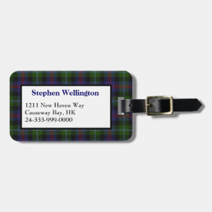 Étiquette À Bagage Balise de bagage couleur Wellington Tartan Plaid