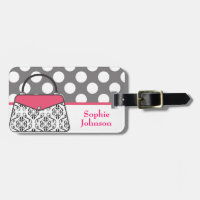 Balise de bagage Damask Purse sac à main