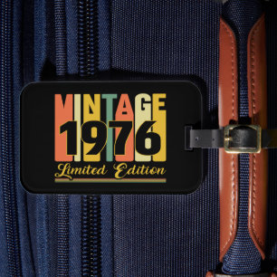 Étiquette À Bagage Balise de bagage d'anniversaire vintage de 1976