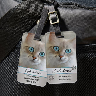Étiquette À Bagage Balise de bagage d'art chatoyant