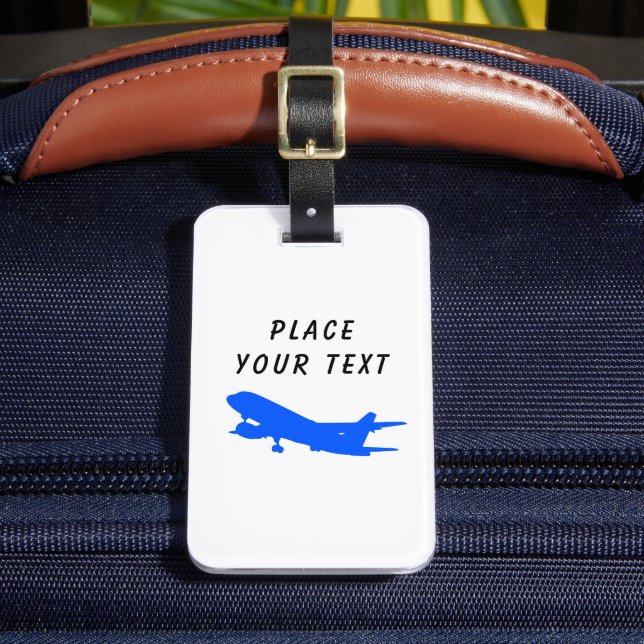 Étiquette À Bagage Balise de bagage d'avion bleu avec informations (Insitu Rectoal 2)