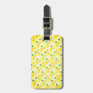 Étiquette À Bagage Balise de bagage de citrons jaunes