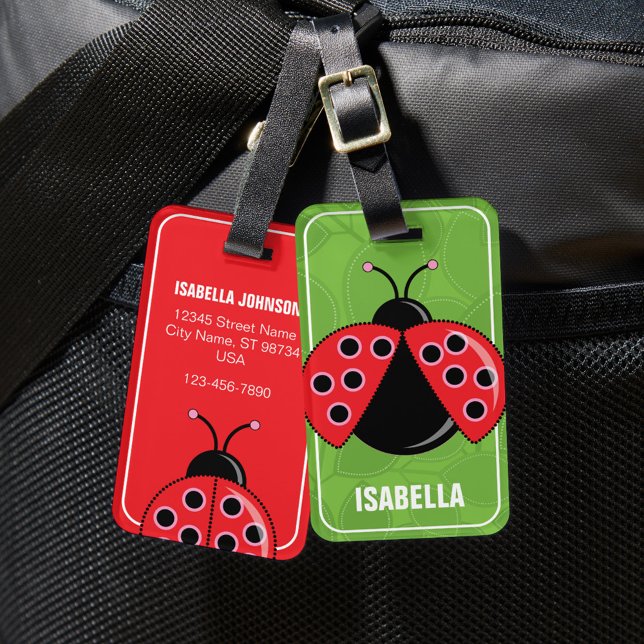 Étiquette À Bagage Balise de bagage de coccinelle personnalisée (Créateur téléchargé)