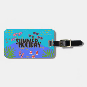 Étiquette À Bagage Balise de bagage de coucher de soleil tropical