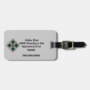 Étiquette À Bagage Balise de bagage de la 4e division d'infanterie