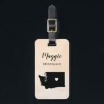 Étiquette À Bagage Balise de bagage de la carte de Washington, Soirée<br><div class="desc">Ces étiquettes de bagage d'état font les étiquettes cadeau de mariage parfait ou les étiquettes de sac de bienvenue. Cravate-le à vos cadeaux de demoiselle d'honneur au lieu d'une étiquette-cadeau typique en papier, et ils peuvent l'utiliser pendant des mois et des années à venir. Les étiquettes ont un arrière -...</div>
