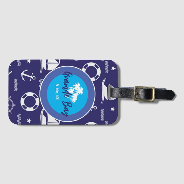 Étiquette À Bagage Balise de bagage de luxe de l'hôtel Grande Bay (Devant Horizontal)