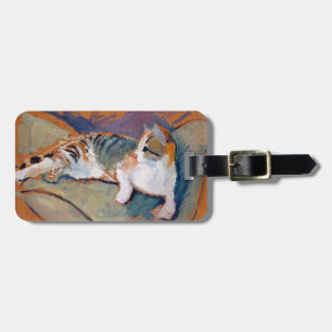 Étiquette À Bagage Balise de bagage de Macke, Chat, août